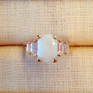 NWOT Opal & Cubic Zirconia Ring